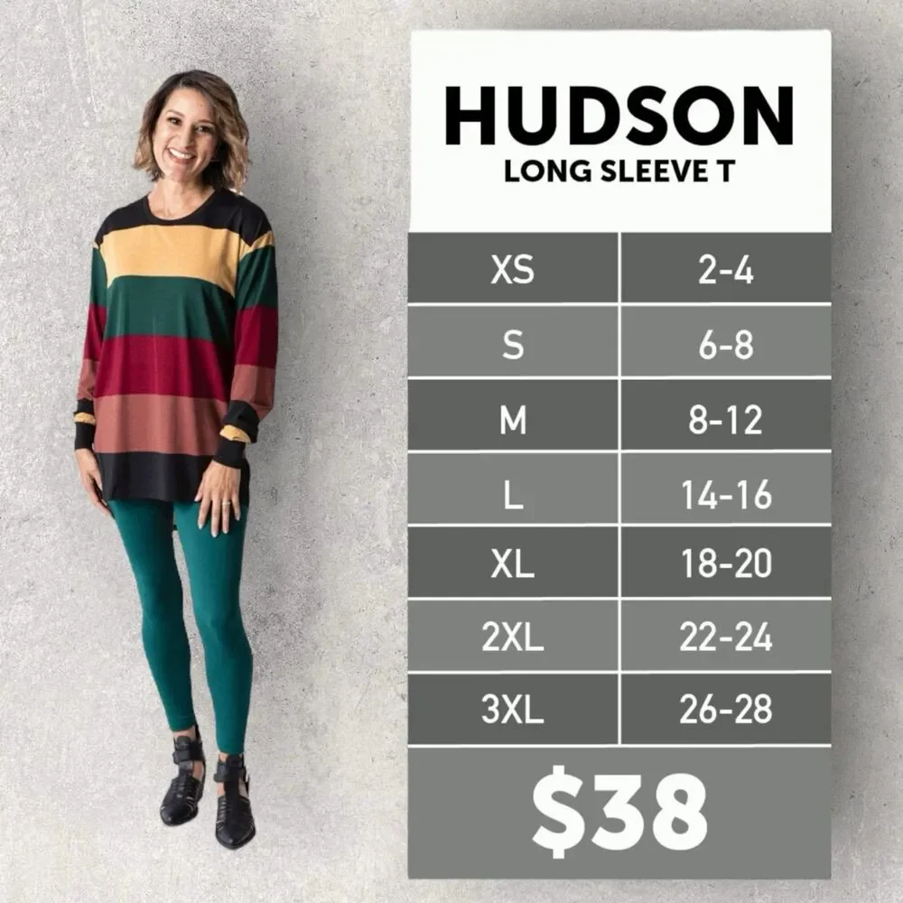 LulaRoe Hudson 3XL Black And White Geometric Long sleeves NWT HTF Unicorn - Picture 5 of 5